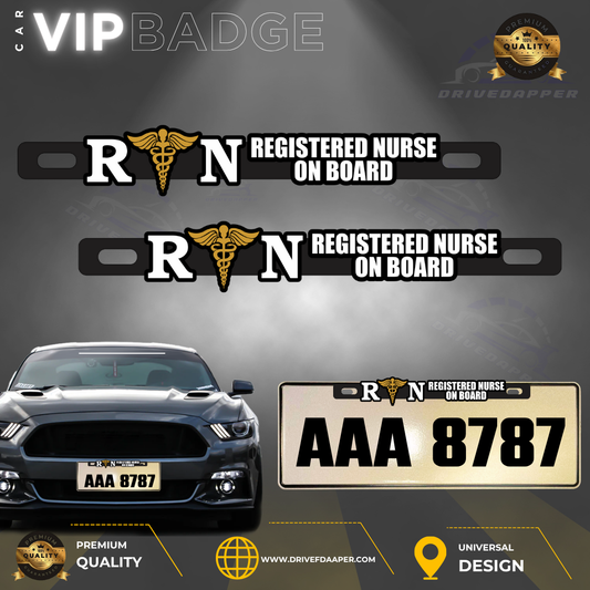 🩺 REGISTERED NURSE (RN) Car Profession Emblem Gold