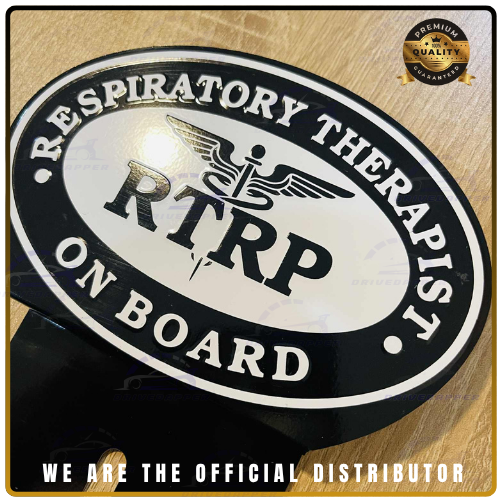 🫁 RESPIRATORY THERAPIST Car Profession Emblem Black White