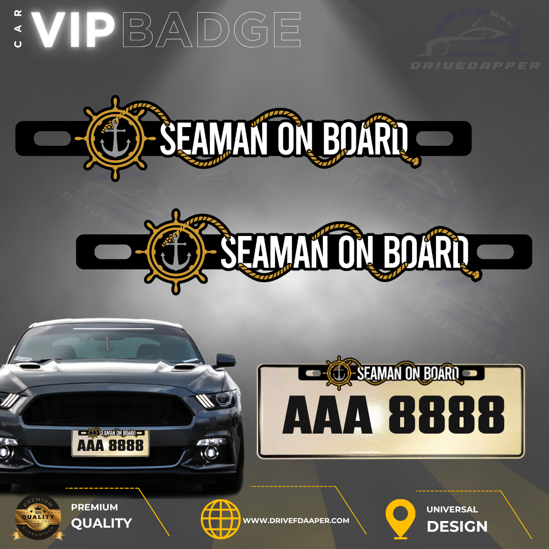 Seaman On Board Car VIP Badge Emblem Accessories
