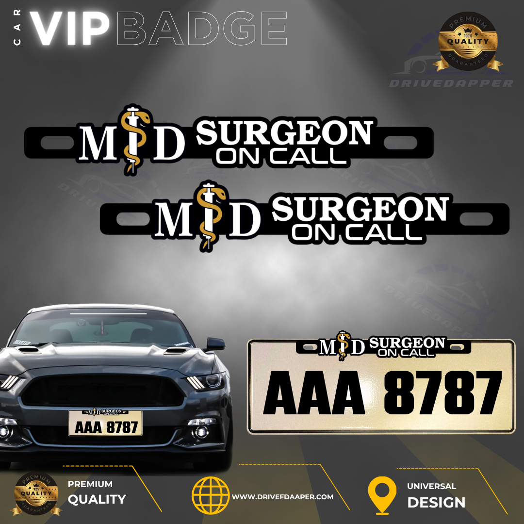 🩺 SURGEON ON CALL Car VIP Badge Emblem