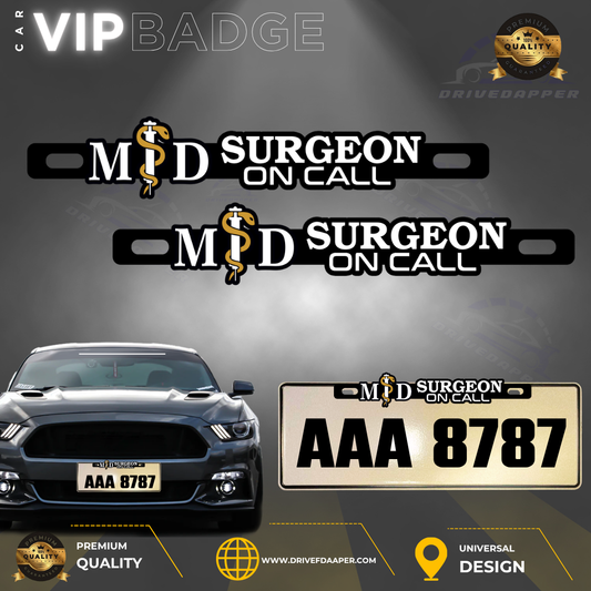 🩺 SURGEON ON CALL Car VIP Badge Emblem