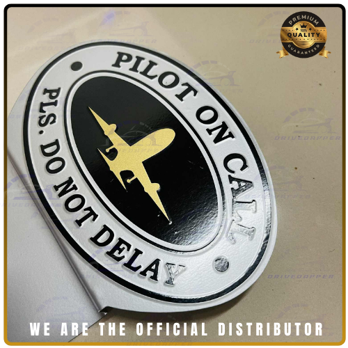 PILOT On Call Car Profession Emblem Accessories Silver Gold