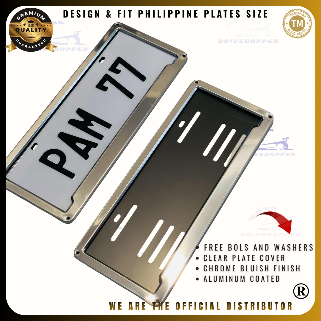 DriveDapper Silver Chrome License Frame Plate Holder Accessories