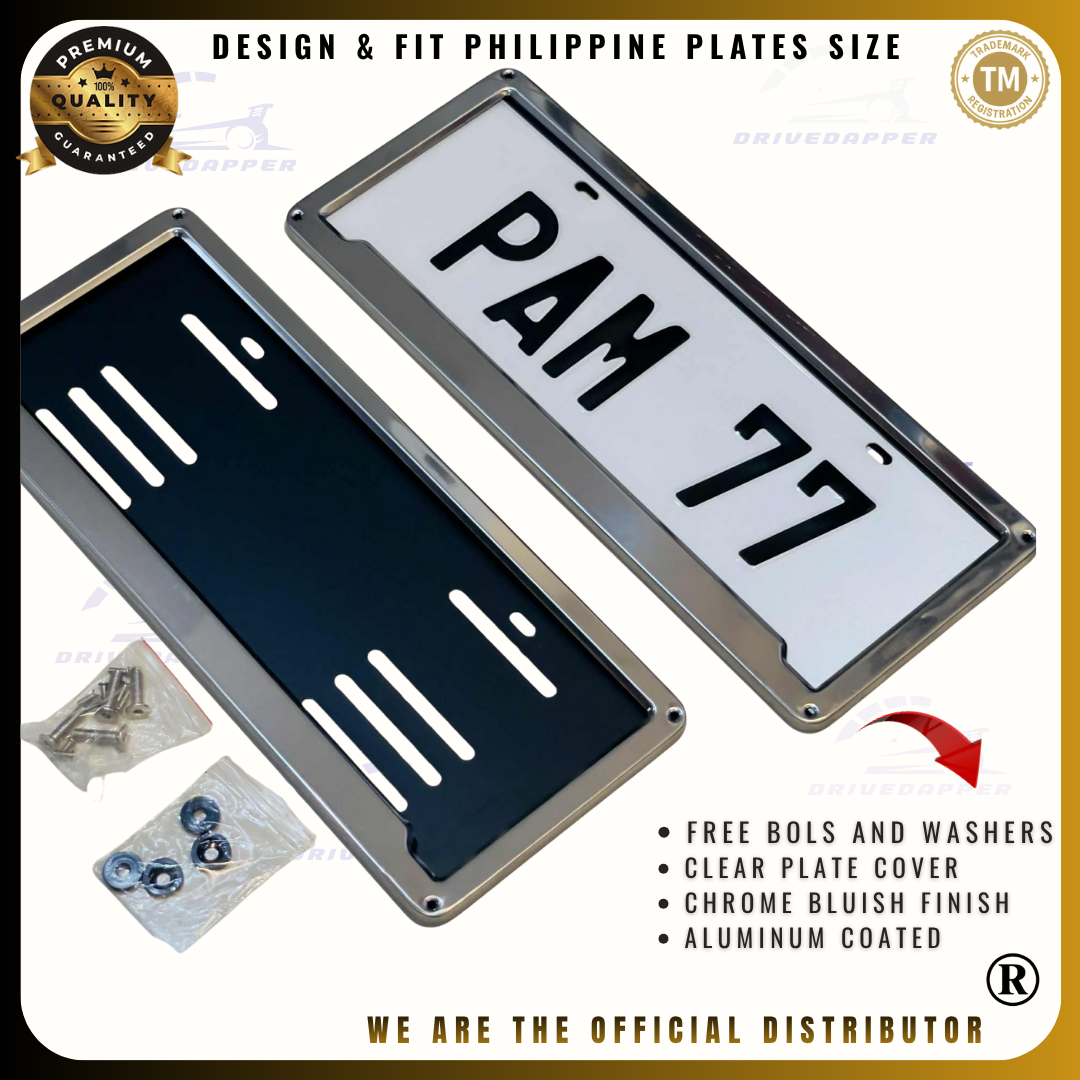 DriveDapper Silver Chrome License Frame Plate Holder Accessories