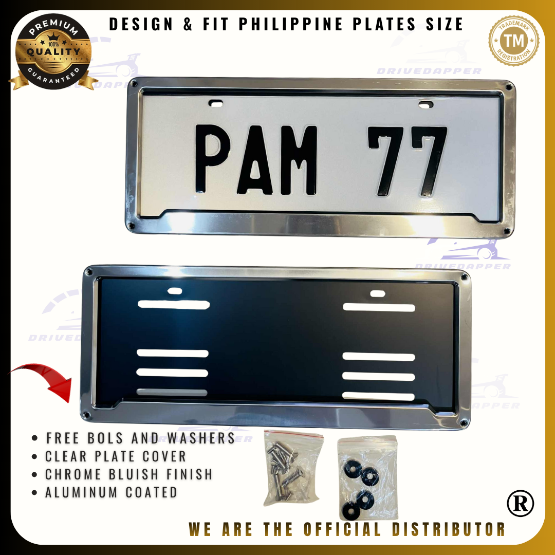 DriveDapper Silver Chrome License Frame Plate Holder Accessories