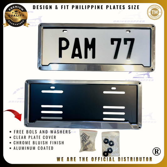 DriveDapper Silver Chrome License Frame Plate Holder Accessories