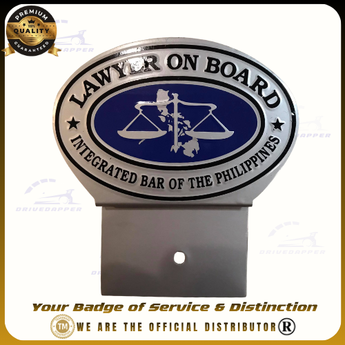 Lawyer On Board Car Profession Premium Emblem Accessories Silver Blue