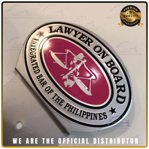 Lawyer On Board Car Profession Premium Emblem Accessories Silver Pink