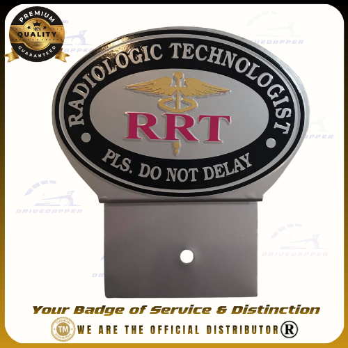 Radiologic Technologist Car Profession Emblem Accessories Silver Pink