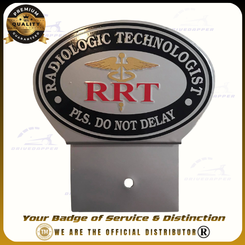 Radiologic Technologist Car Profession Emblem Accessories Silver Red