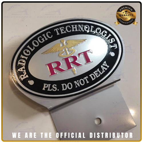 Radiologic Technologist Car Profession Emblem Accessories Silver Red