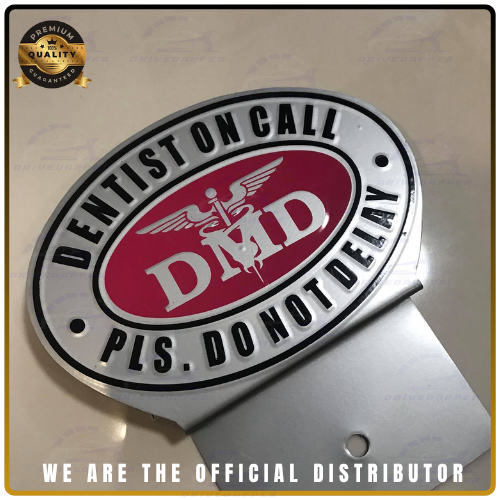 Dentist On Call Car Profession Emblem Accessories Silver Pink