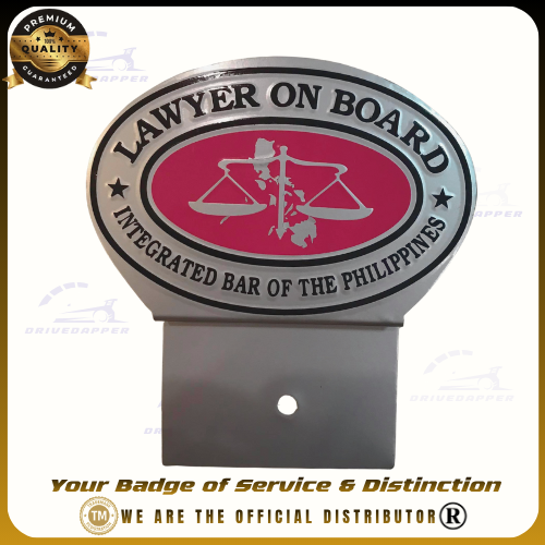 Lawyer On Board Car Profession Premium Emblem Accessories Silver Pink