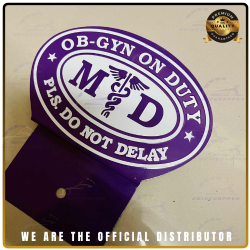 🌸 OB-GYN Car Profession Emblem Accessories Violet
