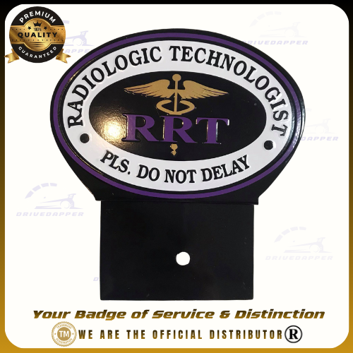 Radiologic Technologist Car Profession Emblem Accessories Black Violet