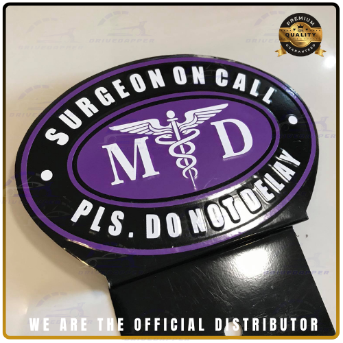 Surgeon On Call MD Car Profession Emblem Accessories Violet