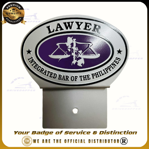 LAWYER Car Profession Premium Emblem Accessories Black Violet