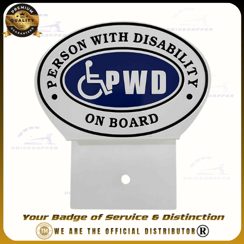 PWD Car Awareness Emblem Accessories White
