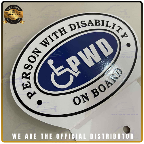 PWD Car Awareness Emblem Accessories White