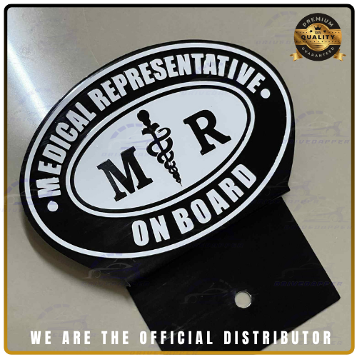💊 MEDICAL REPRESENTATIVE Car Profession Emblem White