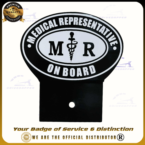 💊 MEDICAL REPRESENTATIVE Car Profession Emblem White