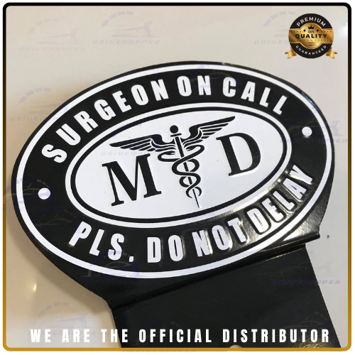 Surgeon On Call MD Car Profession Emblem Accessories White